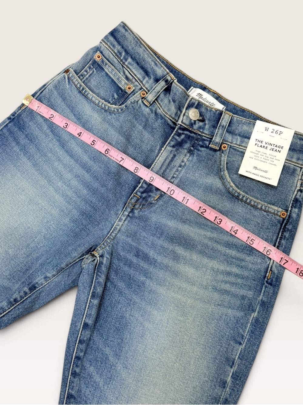 Madewell Size 26 Women’s The Vintage Flare Jean Medium Blue Wash New High Rise - Picture 7 of 13